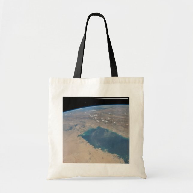 Bolso De Tela Aguas Azul Tropicales Del Golfo Pérsico. (Frente)