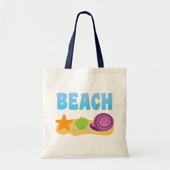 Bolso De Tela Aguas de playa (Frente)