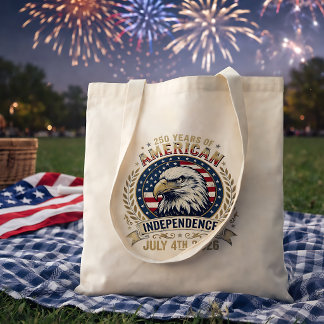 Bolso De Tela Águila Americana 250 Años Aniversario de la Indepe