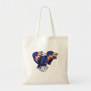 Bolso De Tela Águila americana con colores de la bandera de los 