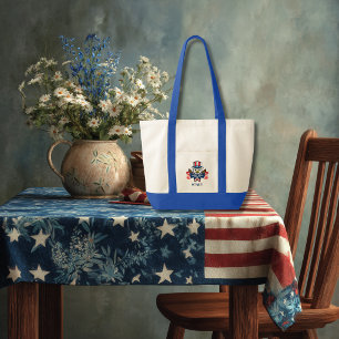 Bolso De Tela Águila Americana Patriótica 250 Aniversario person