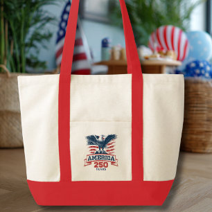 Bolso De Tela Águila Americana Patriótica Diversión por el 250 A