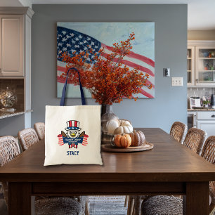 Bolso De Tela Águila Americana Patriótica Feliz 250 Aniversario