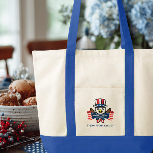 Bolso De Tela Águila Americana Patriótica Feliz 250 Aniversario