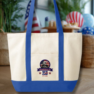 Bolso De Tela Águila Americana Patriótica Feliz 250 Aniversario