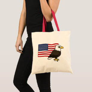 Bolso De Tela Águila Baldosa Patriótica
