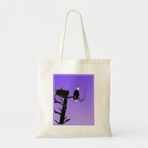 Bolso De Tela Águila Calva al Atardecer - Arte Original de Vida