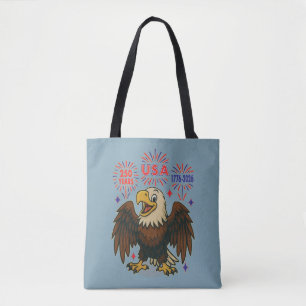 Bolso De Tela Águila calva con fuegos artificiales - Estados Uni