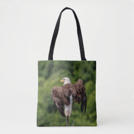 Bolso De Tela Águila calva en una rama