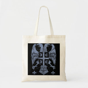 Bolso De Tela Águila de doble cabeza serbia y escudo de armas de