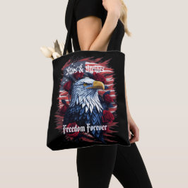Bolso De Tela Águila de la bandera estadounidense libertad estre