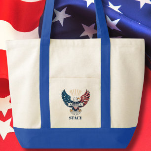 Bolso De Tela Águila Patriótica 250 Aniv. Independencia de Améri