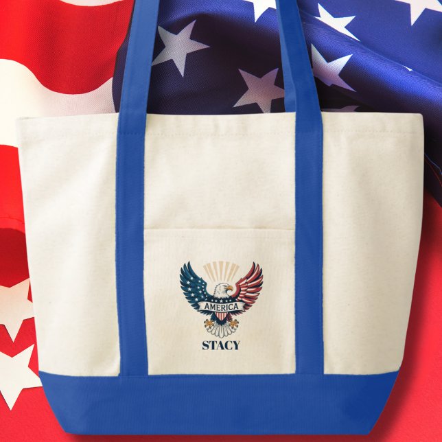 Bolso De Tela Águila Patriótica 250 Aniv. Independencia de Améri (Subido por el creador)