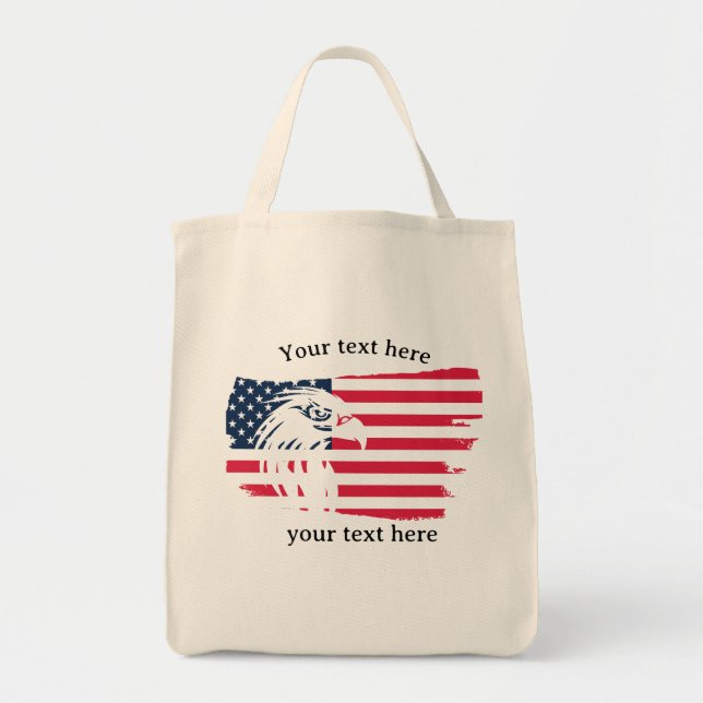 Bolso De Tela águila y bandera (Frente)
