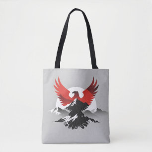 Bolso De Tela "Águila y montañas de Albania Tote de herencia m