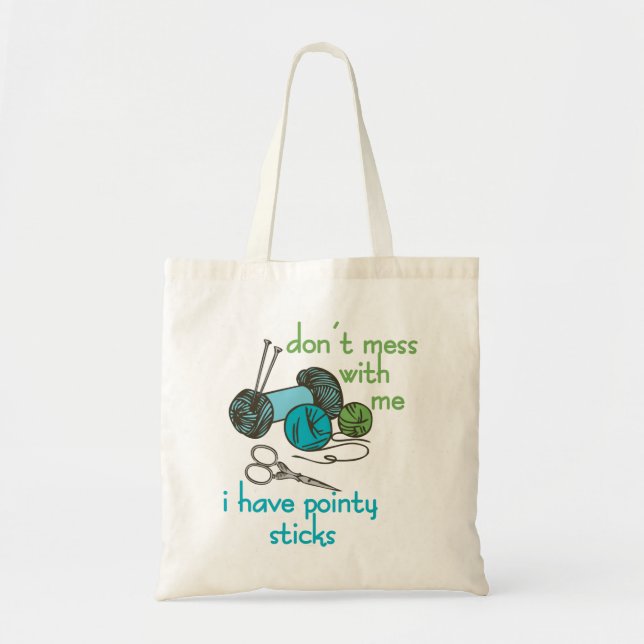 Bolso De Tela Agujas de punto (Frente)