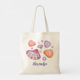 Bolso De Tela Agujas moradas y violetas con nombre