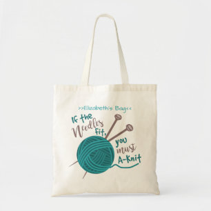 Bolso De Tela Agujas Para El Humor Aguja Tejido Gracioso Person