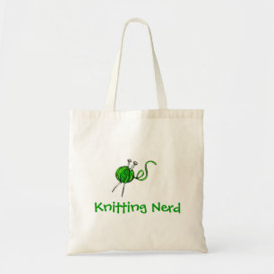 Bolso De Tela agujas que hacen punto del hilado verde, empollón