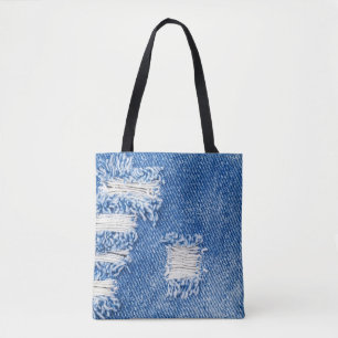 Bolso De Tela Agujero, vaqueros de denim, textura despedazada