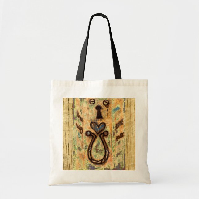 Bolso De Tela Agujero y corazón (Frente)