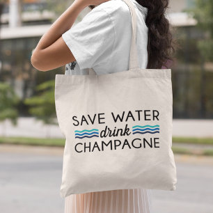 Bolso De Tela Ahorrar agua, beber champán