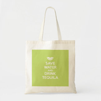 Bolso De Tela Ahorre el agua y beba el Tequila