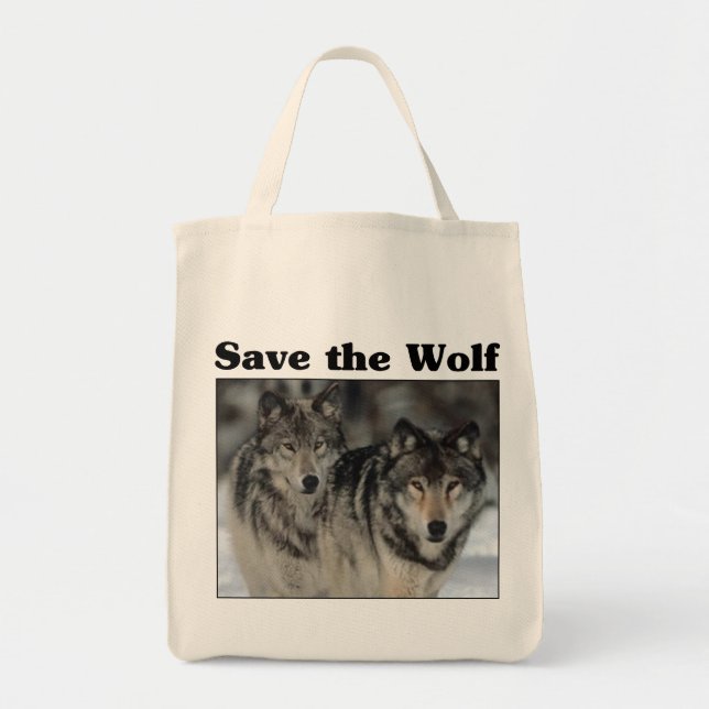 Bolso De Tela Ahorre el lobo (Frente)