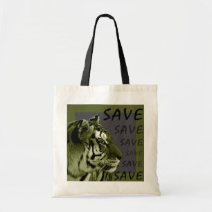 Bolso De Tela Ahorre los tigres