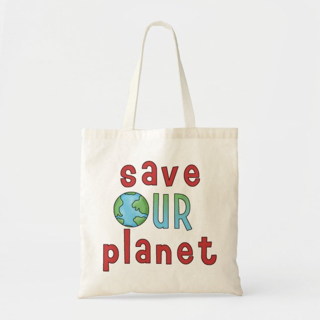 Bolso De Tela Ahorre nuestro planeta Bag* *Accent (Frente)
