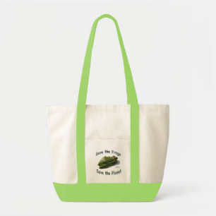 Bolso De Tela Ahorre Treefrogs verde