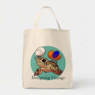 Bolso De Tela "Ahórrenos" tortuga de mar