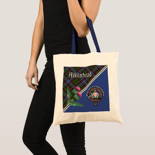 Bolso De Tela Aikenhead Clan Badge & Tartan Tote Bag (Anverso (producto))
