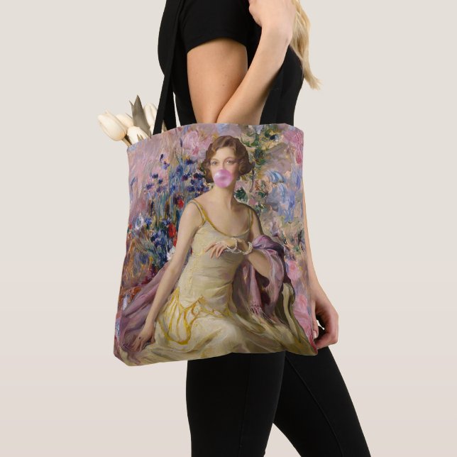 Bolso De Tela Ailsa Villard Flowers Pink Bubble gum (Detalle)