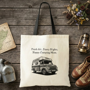 Bolso De Tela Aire Fresco Noches Estrelladas Feliz Camping Mamá