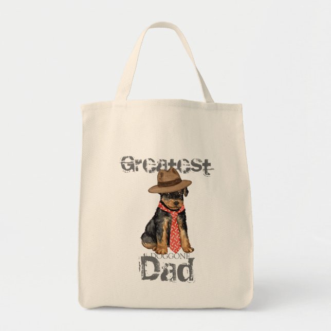 Bolso De Tela Airedale Dad (Frente)