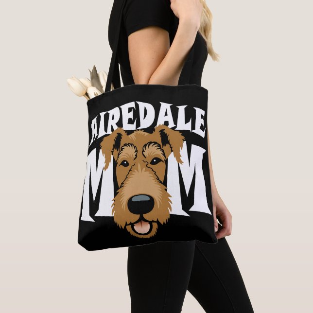 Bolso De Tela Airedale Mom Cute Airedale Terrier Dog Lover Regal (Detalle)