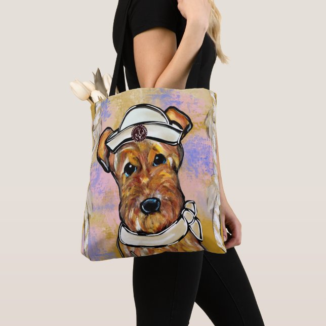 BOLSO DE TELA AIREDALE TERRIER (Detalle)