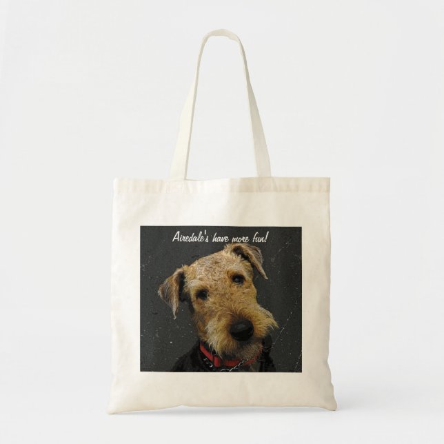 Bolso De Tela Airedale Terrier (Frente)