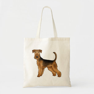 Bolso De Tela Airedale Terrier Perro de Dibujos Animados Bonito