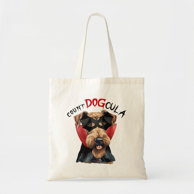 Bolso De Tela Airedale Terrier Trick o Trate Halloween (Frente)