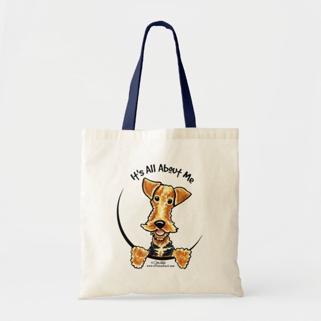 Bolso De Tela Airedale Welsh Terrier Es Todo Sobre Mí (Frente)