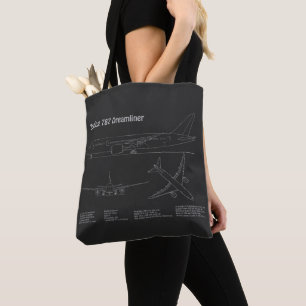 Bolso De Tela Airliner 787 - Planes de dibujo del plano aéreo PD