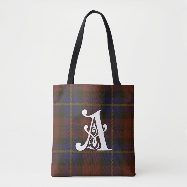 Bolso De Tela Aitken Clan Tartan Monogram (Anverso)