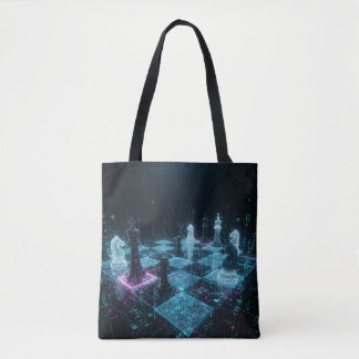 Bolso De Tela Ajedrez Cyberpunk, Juego de Tablero Digital Neon S