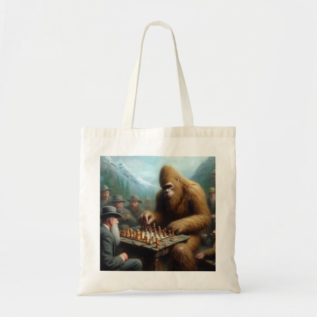 Bolso De Tela Ajedrez para jugar a pie grande (Frente)