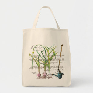 Bolso De Tela Ajo orgánico de nuestro jardín.