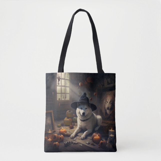 Bolso De Tela Akita Calabazas de Halloween Da Miedo (Anverso)