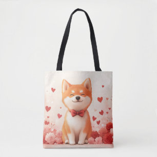Bolso De Tela Akita con Rosas - Día de San Valentín