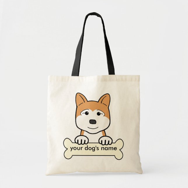 Bolso De Tela Akita personalizado (Frente)
